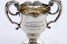 Presentation cup given to those who defended Trinity during the 1916 Rising up for auction