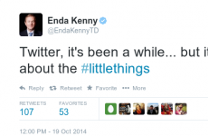 After a three year absence, here's why Enda Kenny is back tweeting about #littlethings