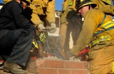 A woman got stuck in a chimney while breaking into the home of a guy she met online