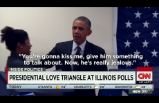 Obama pulls smoothest move ever after voter tells him "don't touch my girlfriend"