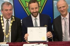 Chris O'Dowd slags local politicians as he accepts freedom of Roscommon