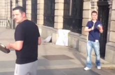 Two lads are banging pots and pans outside Leinster House today. Here's why...