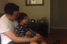 Tiny boy demands to watch film trailer again and again and again