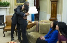 Dallas nurse cured of Ebola receives hug from Obama