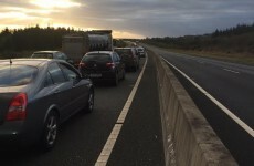 An overturned car is causing major delays at Mitchelstown