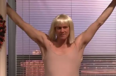 Jim Carrey is frankly mesmerising as the dancing child from the Chandelier video