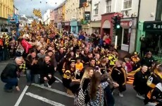 Austin Stacks fans completely took over Tralee before the Kerry SFC final yesterday