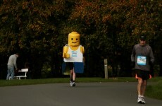 This legend is running the Dublin marathon in a Lego suit