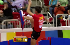 A pro table tennis player cost himself $45,000 for a ridiculous celebration