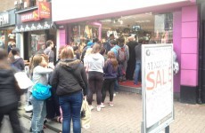 This was the line to get into a Dublin costume shop earlier today