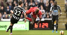 Darryal Janmaat just tried to kick Mario Balotelli into space