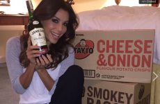 Eva Longoria got more than 100 packs of Tayto delivered to her room