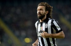 Andrea Pirlo has scored a stylish free kick to mark a special milestone