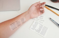 These temporary tattoos of music festival timetables should totally be a thing