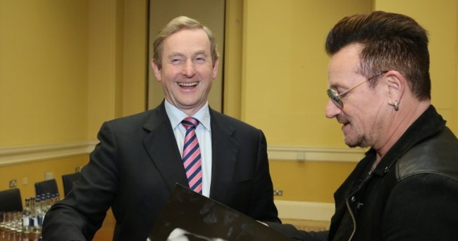 We all have the new U2 album, but Enda Kenny now has it on vinyl...