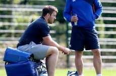 Sean O'Brien getting back down to the serious business of shoulder rehab