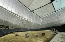 Here's a cool time-lapse video of the Metrodome roof being re-inflated