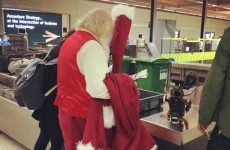 Santa Claus just went through baggage control at Dublin Airport