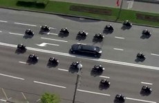 Unfortunately, Putin didn't really travel in this penis-shaped motorcade