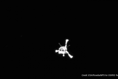 From @ESA_Rosetta: "I see you too! #CometLanding" 