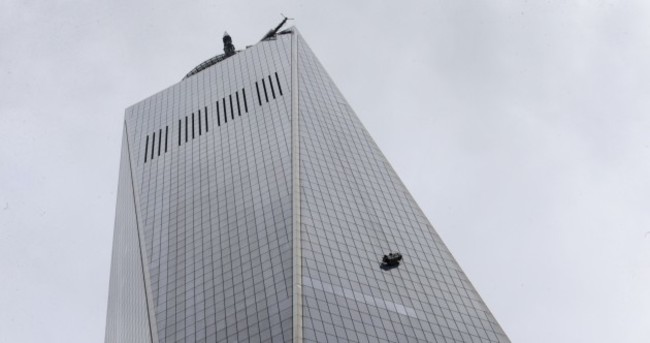 Two window cleaners rescued from outside the 69th floor of the new World Trade Center