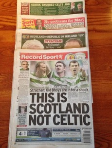 What are the Scottish media saying about tonight's Euro 2016 qualifier?