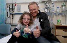 Joe Schmidt and the Ireland team visited Temple Street Children's Hospital