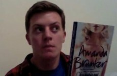 Amanda Brunker tweets video review of Amanda Brunker book by guy taking off Amanda Brunker at Oxegen.