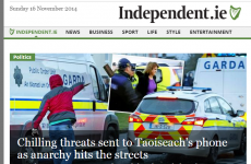No, the Irish Independent didn't photoshop this picture of a protester throwing a brick