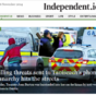 No, the Irish Independent didn't photoshop this picture of a protester throwing a brick