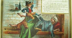 You probably wouldn't want to hang these Victorian Christmas cards on your mantel