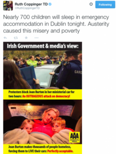 TD uses image of Australian family to highlight homelessness in Ireland