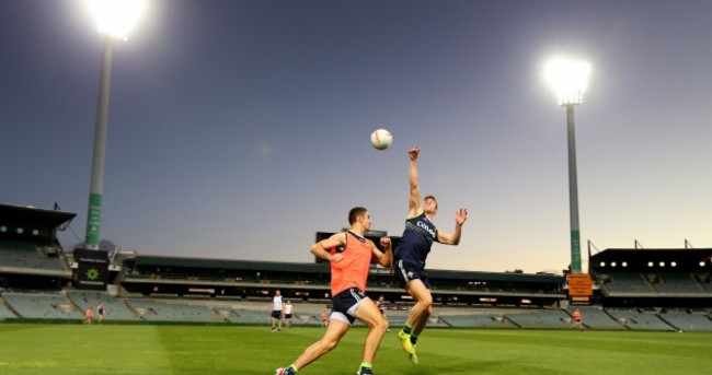 Irish International Rules team hit the bright lights of Perth before Saturday's test