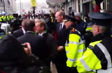 Videos: Enda Kenny got a fierce noisy reception from protesters in Cork today