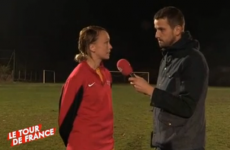 Not a bad effort! Stephanie Roche asked to replicate that goal on French TV