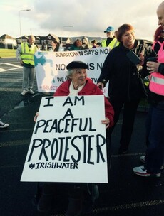 People marched against water charges in Waterford and Jobstown today