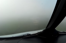 Amazing cockpit video from a plane landing in thick fog at Dublin Airport