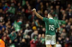 One person didn't look too impressed by Rob Kearney's drop goal attempt