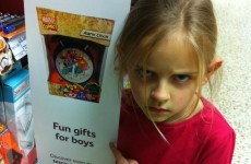 This little girl's angry face made Tesco take down 'boys' toys' signs in stores