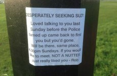 Well this lamppost 'love letter' leaves a lot to be desired