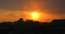 This morning's hazy sunrise was pretty stunning