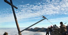 Resurrection: The five-metre cross on Carrauntoohil has been put back up