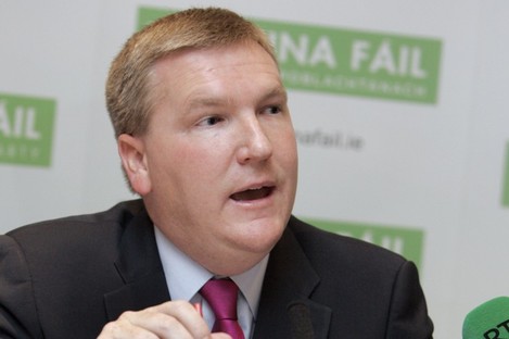 Michael McGrath at Fianna Fáil's Budget 2014 launch. 