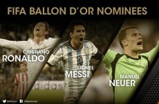 Neuer joins Ronaldo and Messi as three Ballon d'Or finalists
