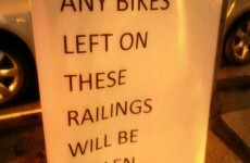 Cyclists beware: Vaguely threatening sign spotted in Dublin