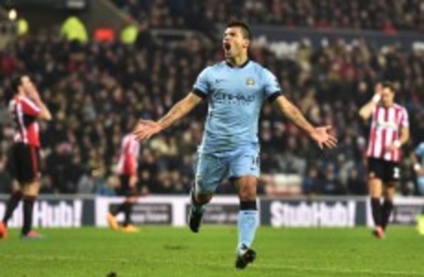 A typically sublime bit of magic from Sergio Aguero got ...