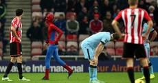 'Spiderman' made an appearance during tonight's Sunderland-Man City clash
