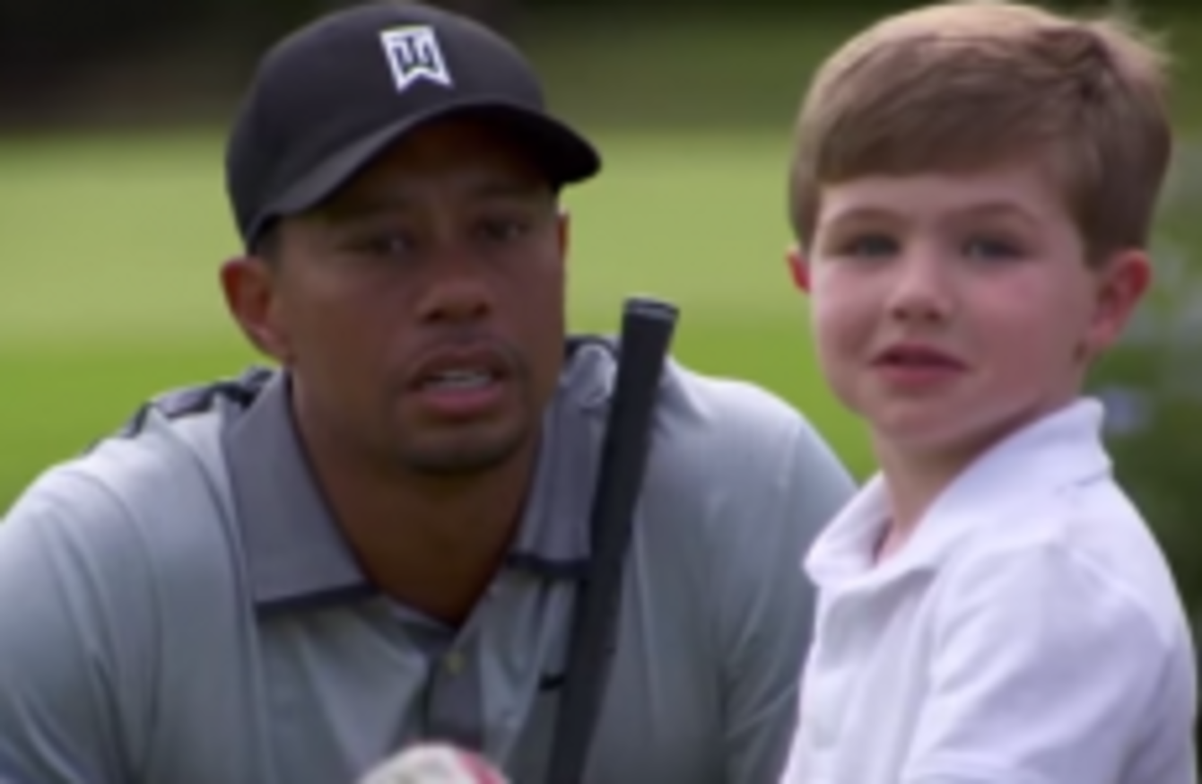 Three-year-old one-handed golfer meets Tiger Woods, thinks he's 'pretty good' at golf1340 x 874