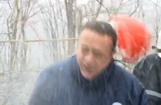 Yikes! Serbian minister almost killed by falling ice