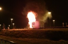 There was a truck on fire on the M50 this morning